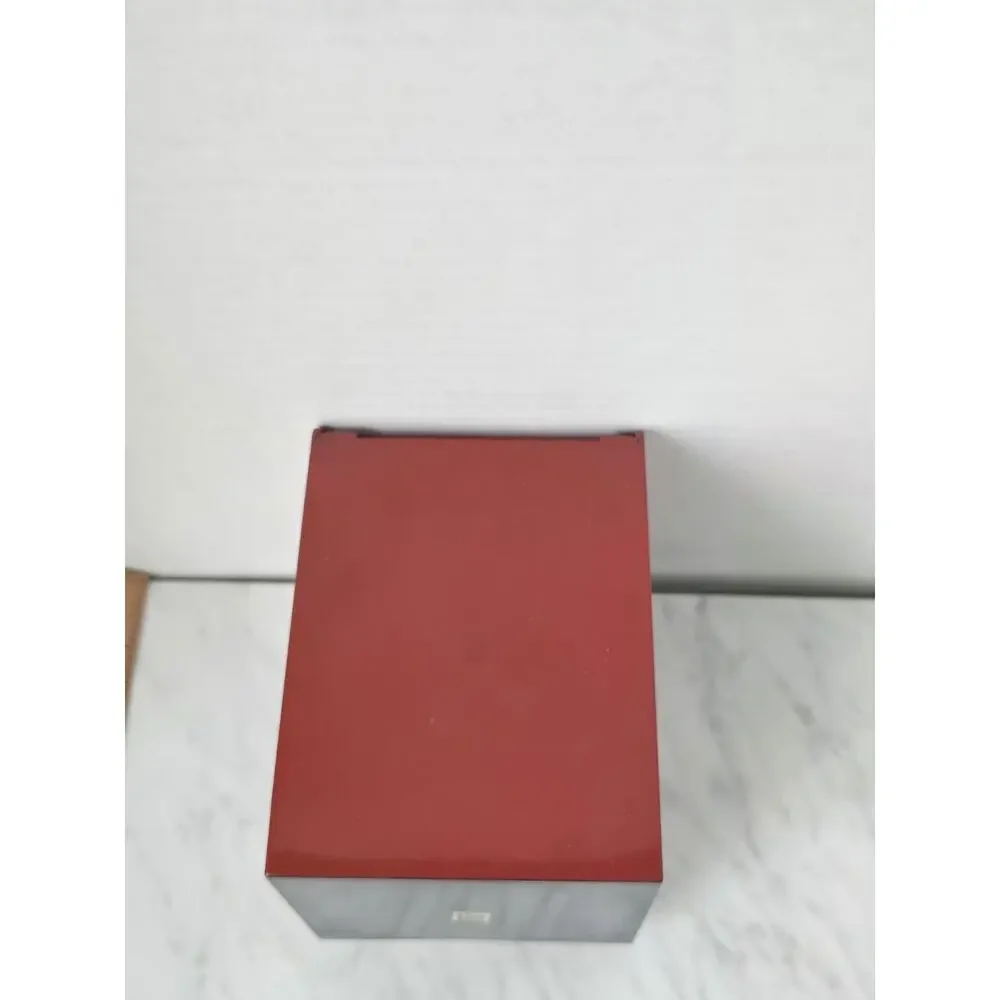 Vintage Red Lacquer 3-Drawer Jewelly Box With Floral Chiyogami Pattern